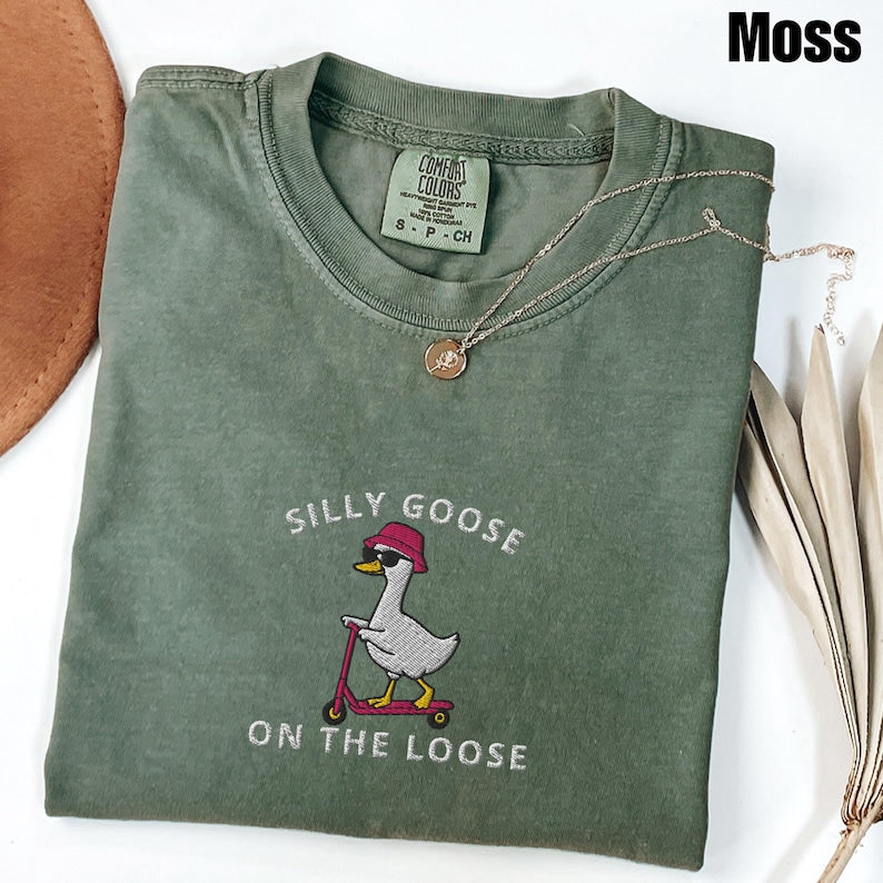 Silly Goose On The Loose Embroidered Tee - view 3